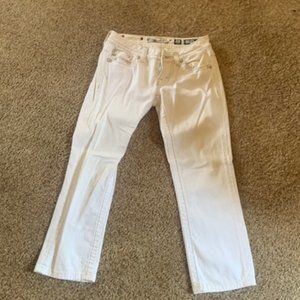 Miss Me Denim White Cuffed Capri Jeans Women Size 25